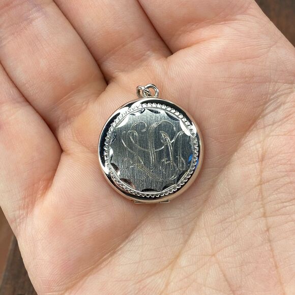 Vintage Carl Art 925 Sterling Silver "ALM" Monogram Locket Mother's Day Charm - Picture 1 of 6